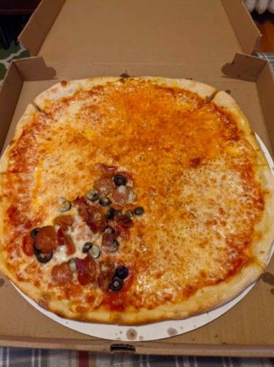 Pizza with toppings