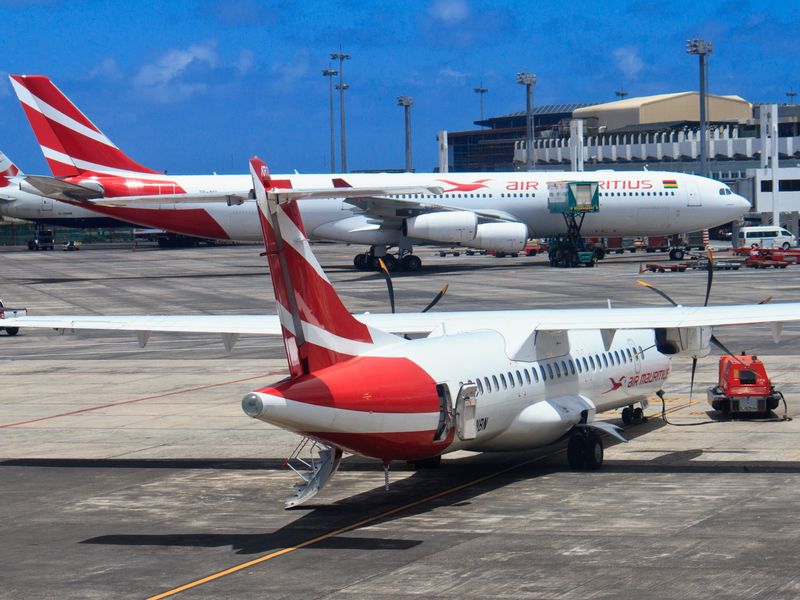 Plane in Mauritius airport