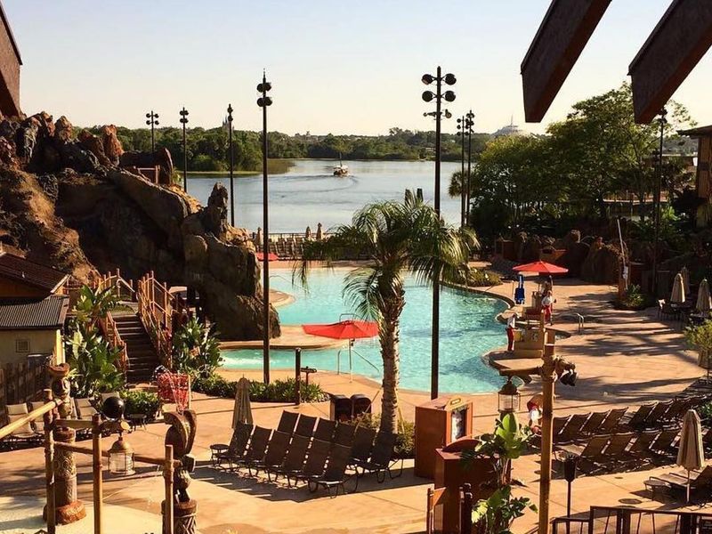 Poolside view of Disney's Polynesian Village Resort