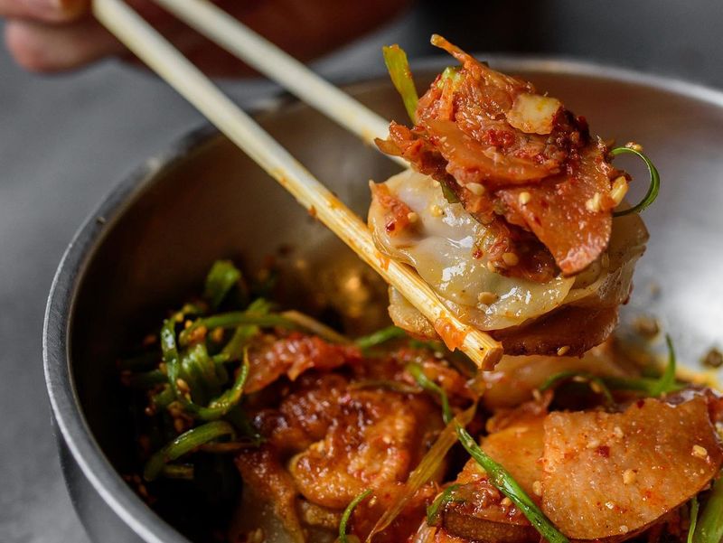 Pork and kimchi potstickers