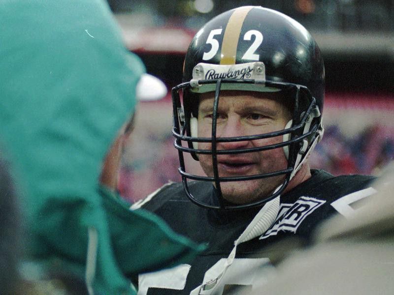 Portrait of Pittsburgh Steelers center Mike Webster
