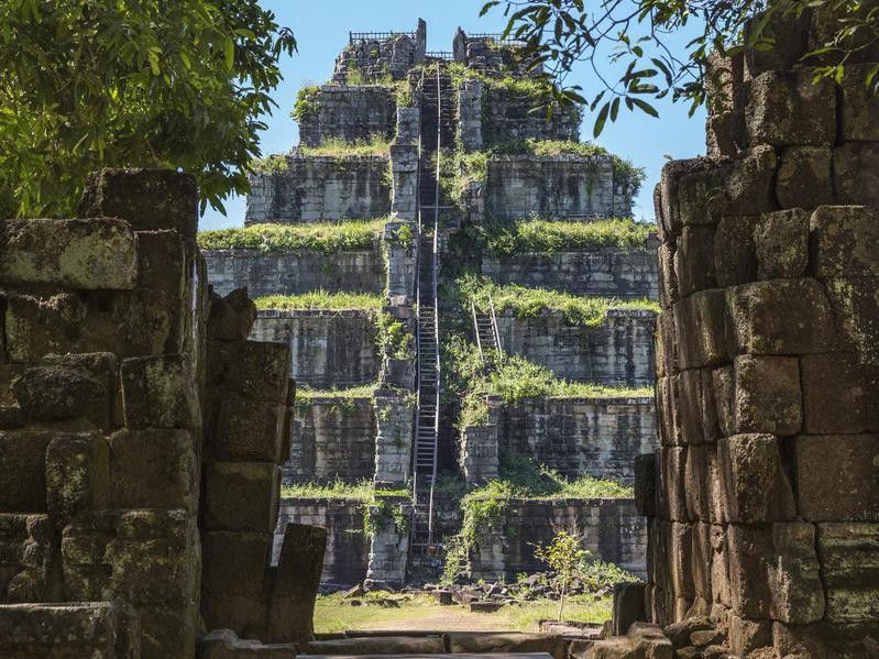Prang Pyramid at Koh Ker, Cambodia