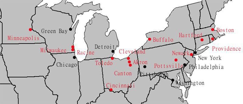 Pre-War NFL cities