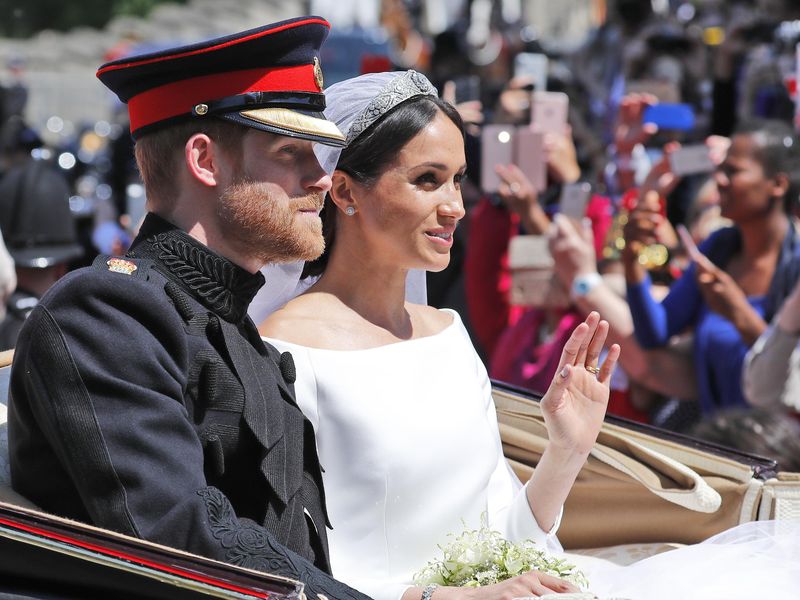 Prince Harry and his bride Meghan Markle