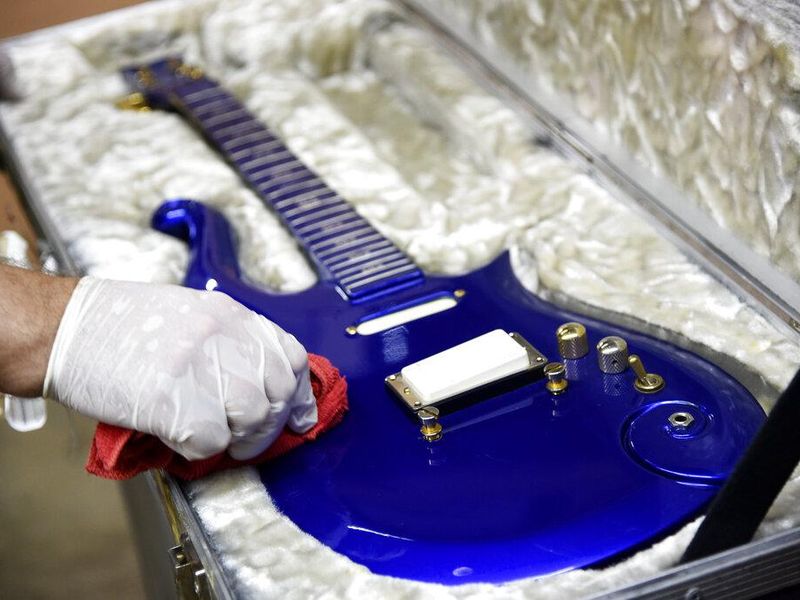 Prince's blue angel guitar