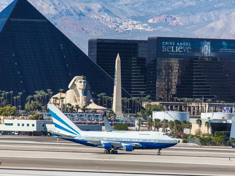 Private Boeing 747 in Las Vegas airport