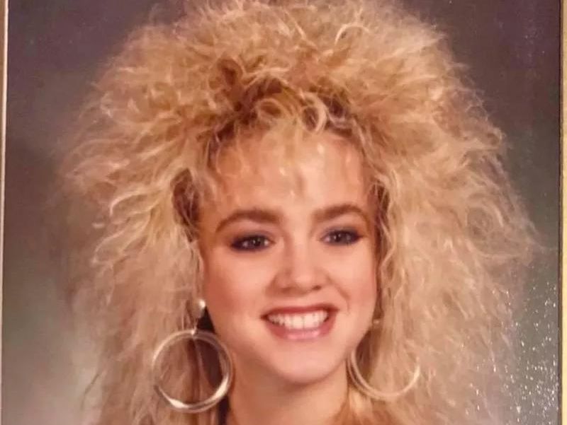 Puffy hair from the 1980s