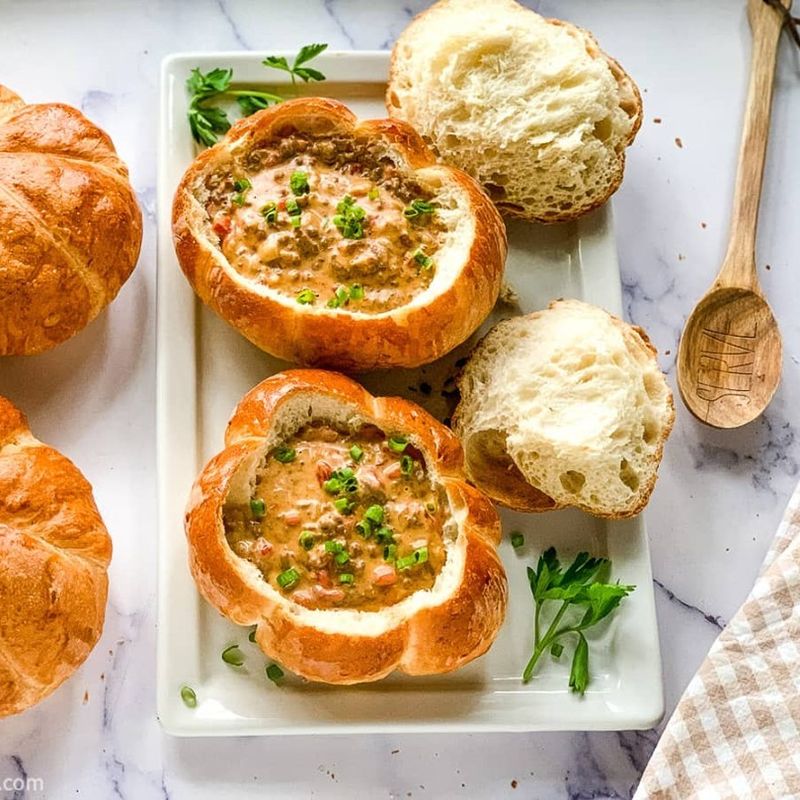 Pumpkin Bread Bowl Soup recipe