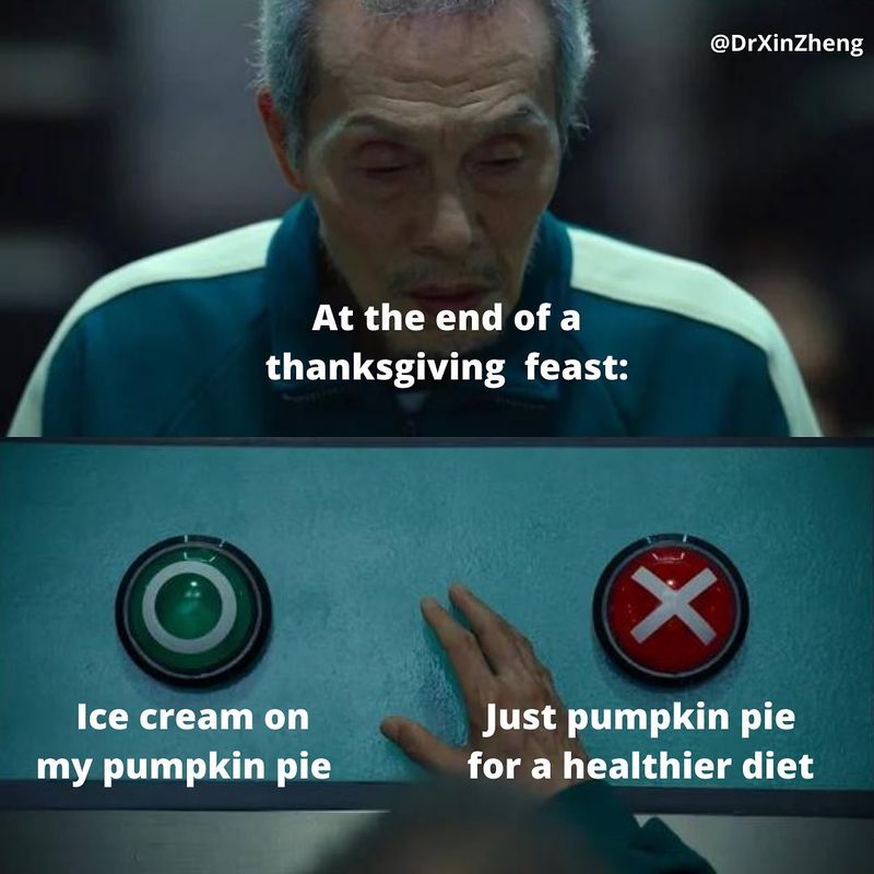 Pumpkin pie Thanksgiving meme