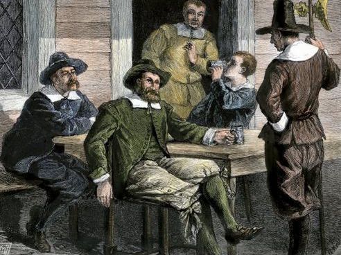 Puritans drinking