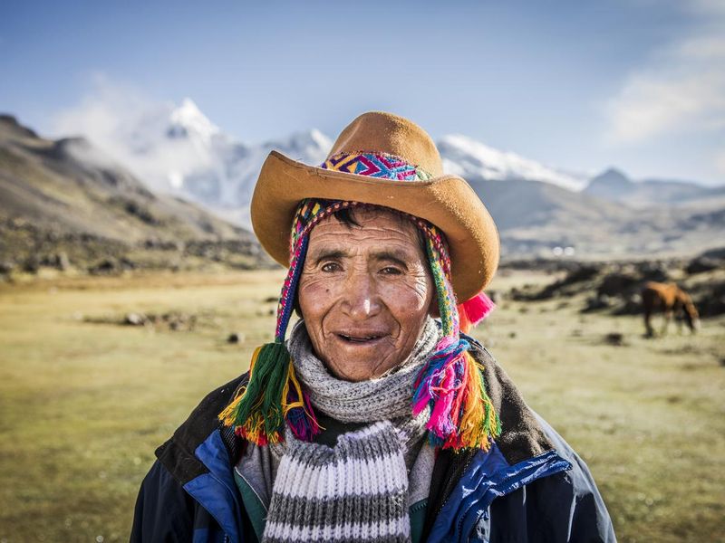 Quechua man in traditional hat