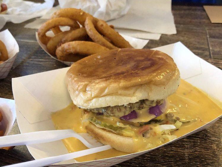 Queso Burger from Grumps Burgers