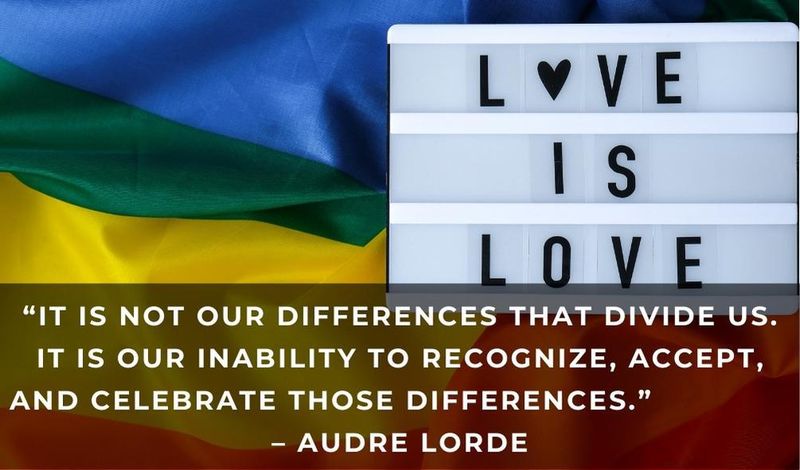 Quote about celebrating our differences by Audre Lorde