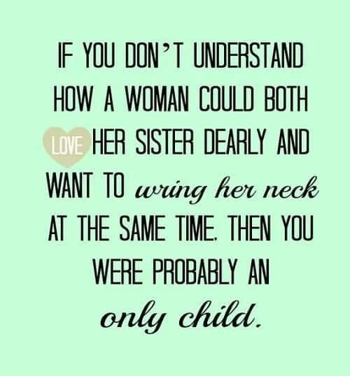 Quote about sisters loving each other and driving each other crazy