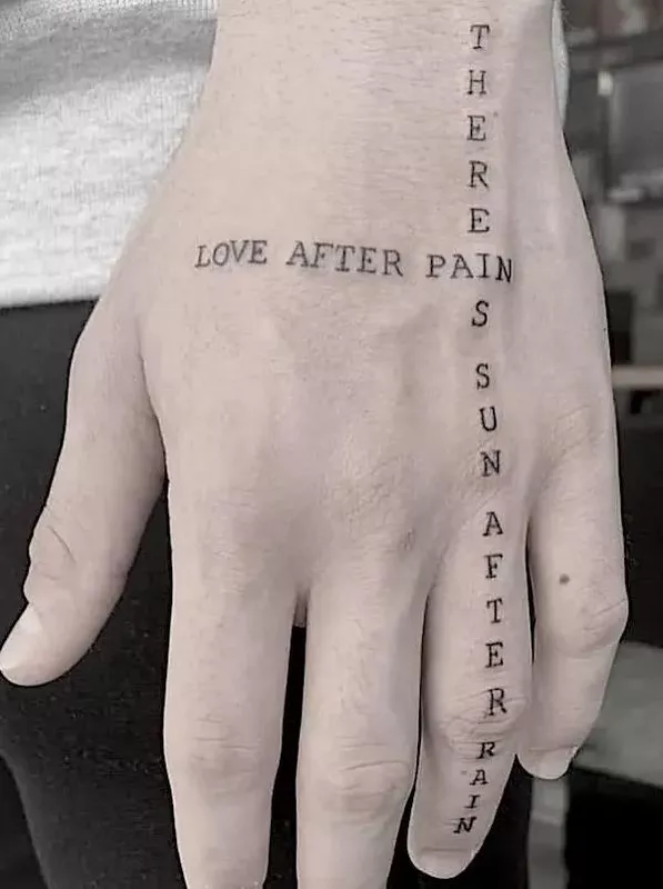 word tattoos on side of wrist