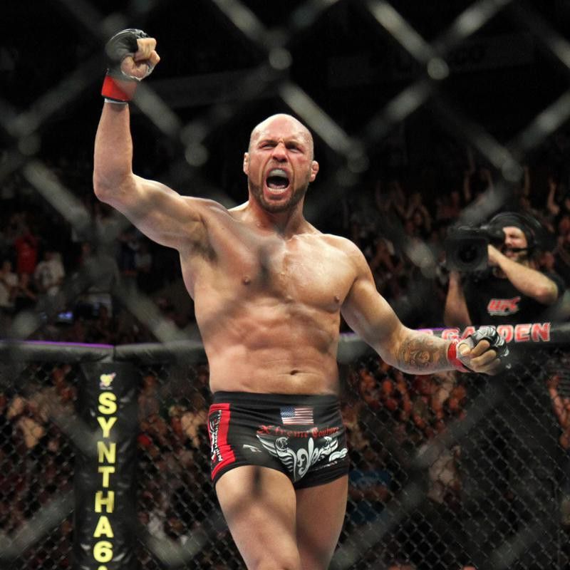 Randy Couture celebrating