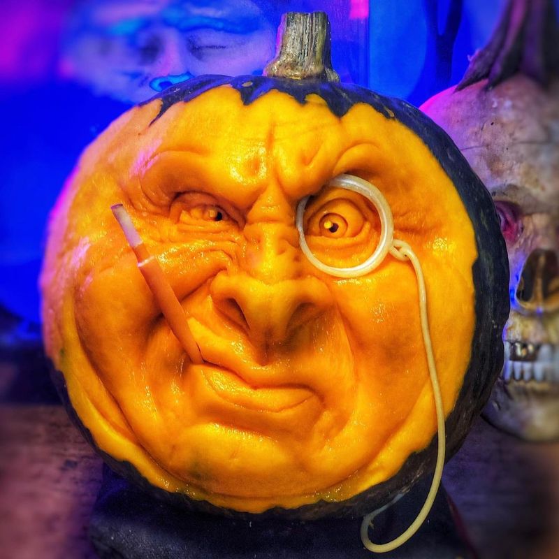 Realistic pumpkin carving