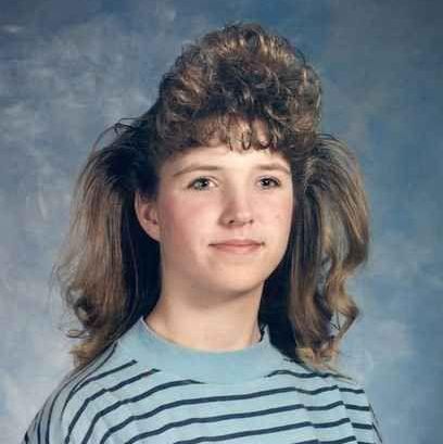 Really bad '80s hair