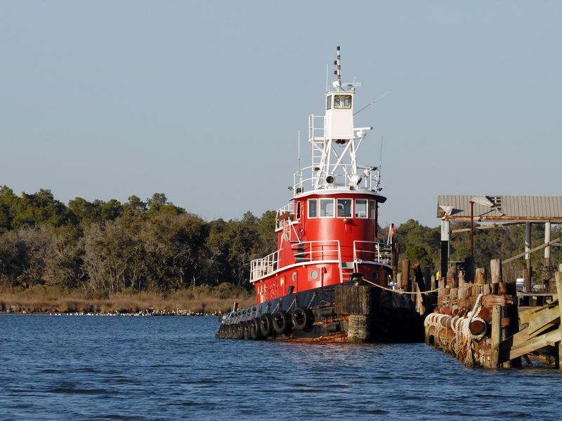 Red Tug in Bayou La Batre