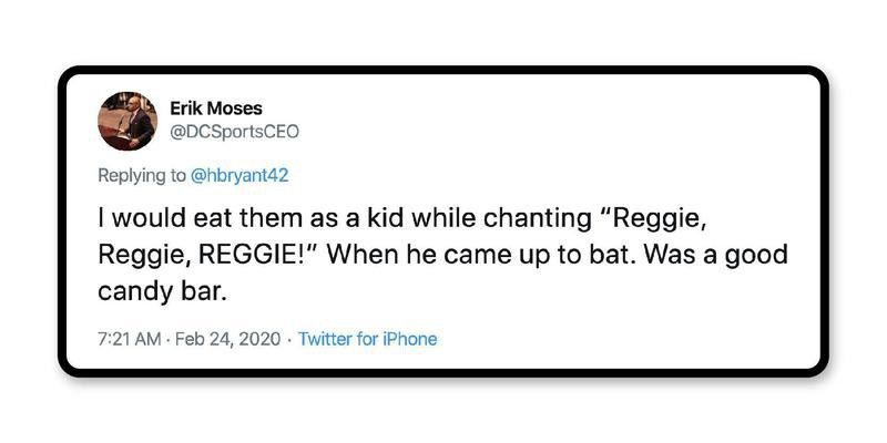 Reggie! Candy Bars