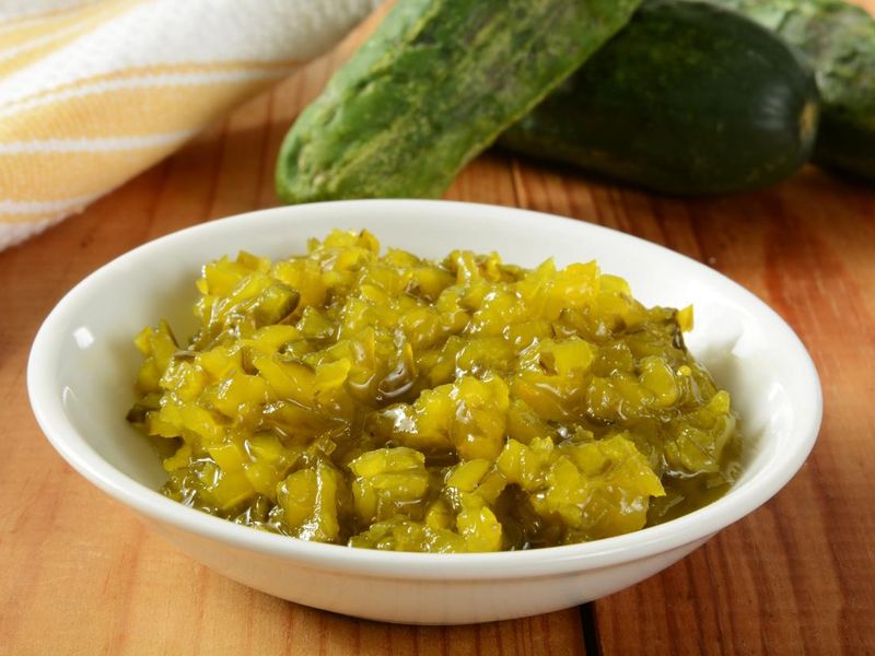 Relish and cucumbers