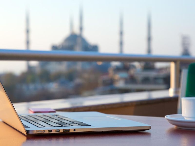 Remote worker in Istanbul