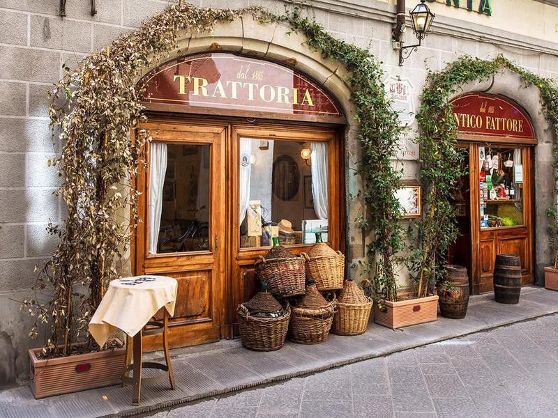 Restaurant and shop in Italy