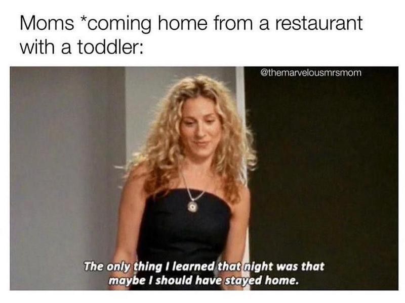 restaurant with toddler
