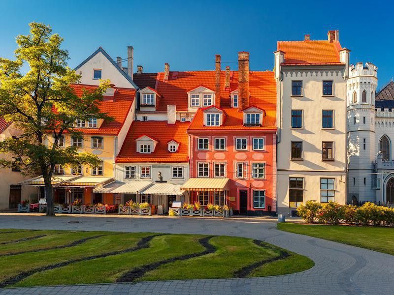 Riga, Latvia colorful houses