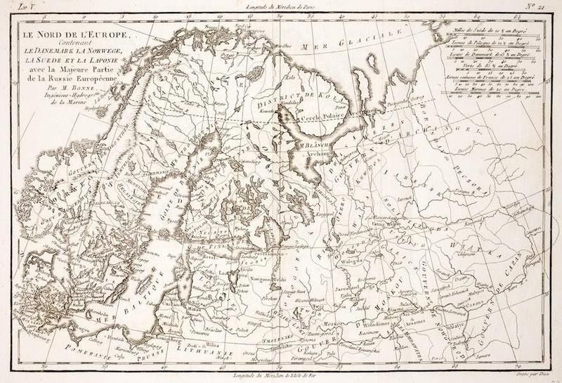 Rigobert Bonne map of northern Europe