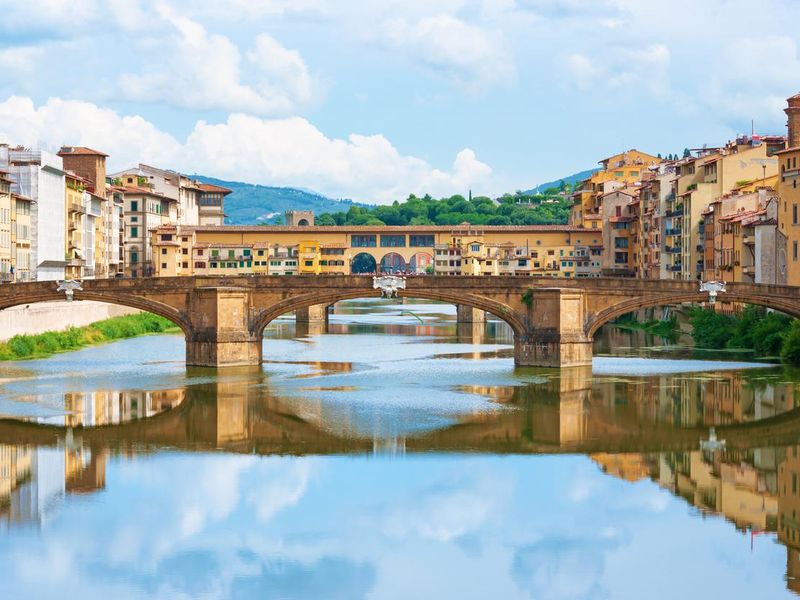 River Arno and Ponte Vecchio in Florence, Italy