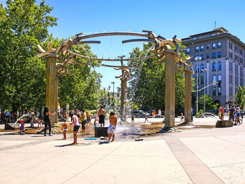 Riverfront Park Rotary Fountain in Spokane Washington