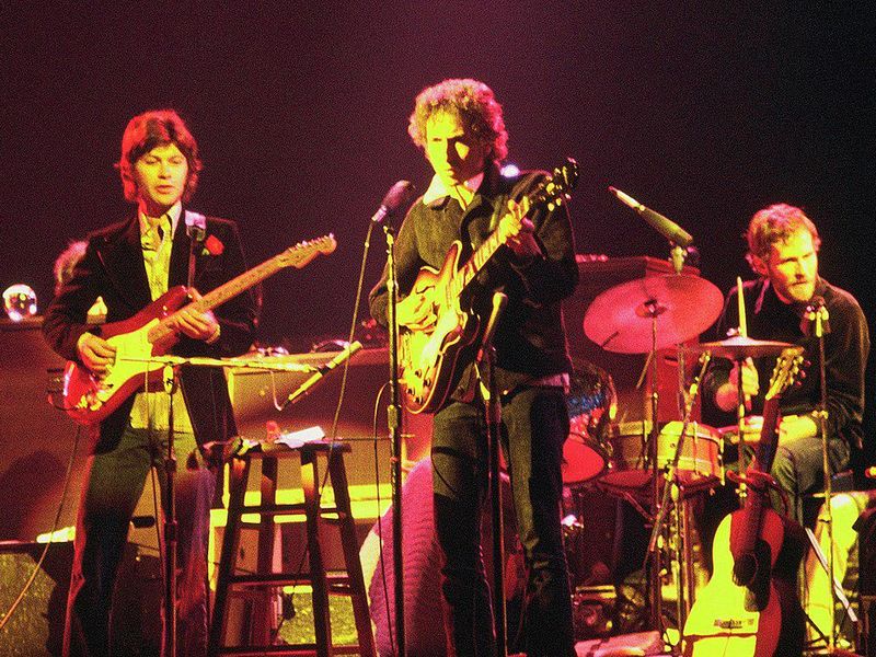 Robbie Robertson with Bob Dylan and Levon Helm