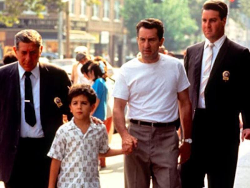 Robert De Niro, Francis Capra, Phil Foglia, and Mitch Kolpan in A Bronx Tale