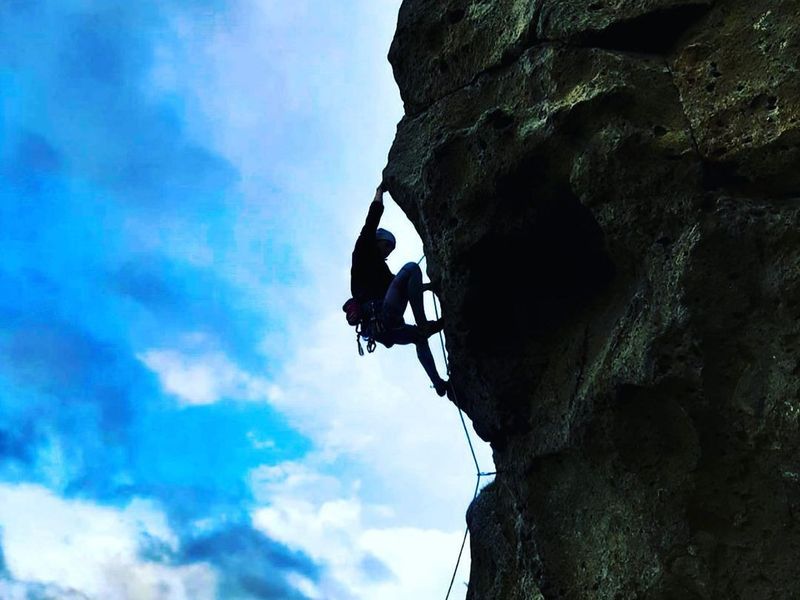 Rock climbing in Castle Hill, New Zealand