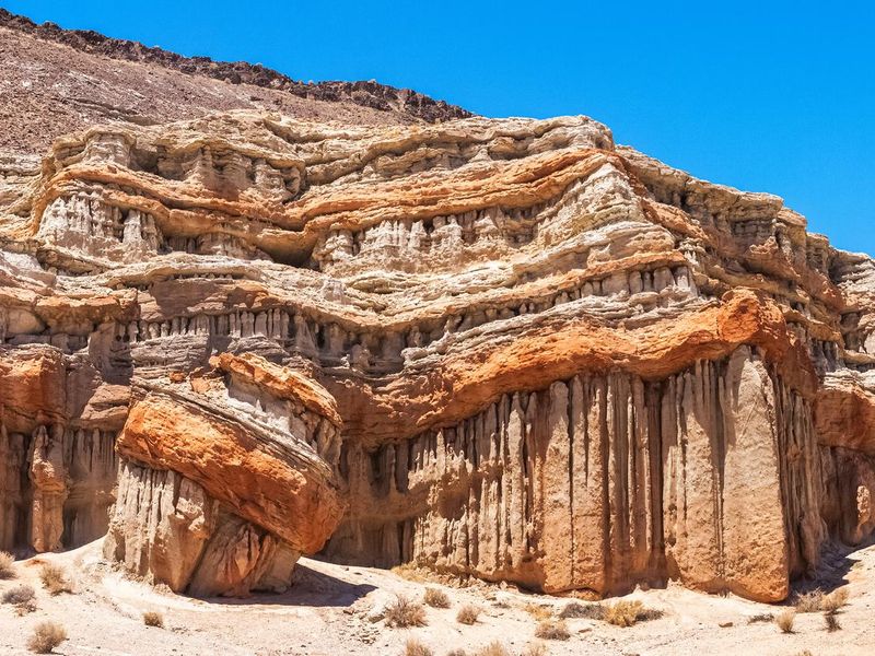 Rock formation in the Red Cliffs Natural Preserve, California.