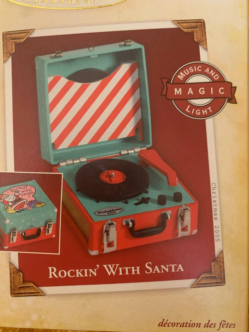 Rockin’ With Santa Record Player Hallmark Ornament