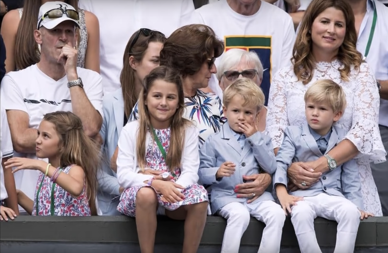 Roger Federer's wife and kids