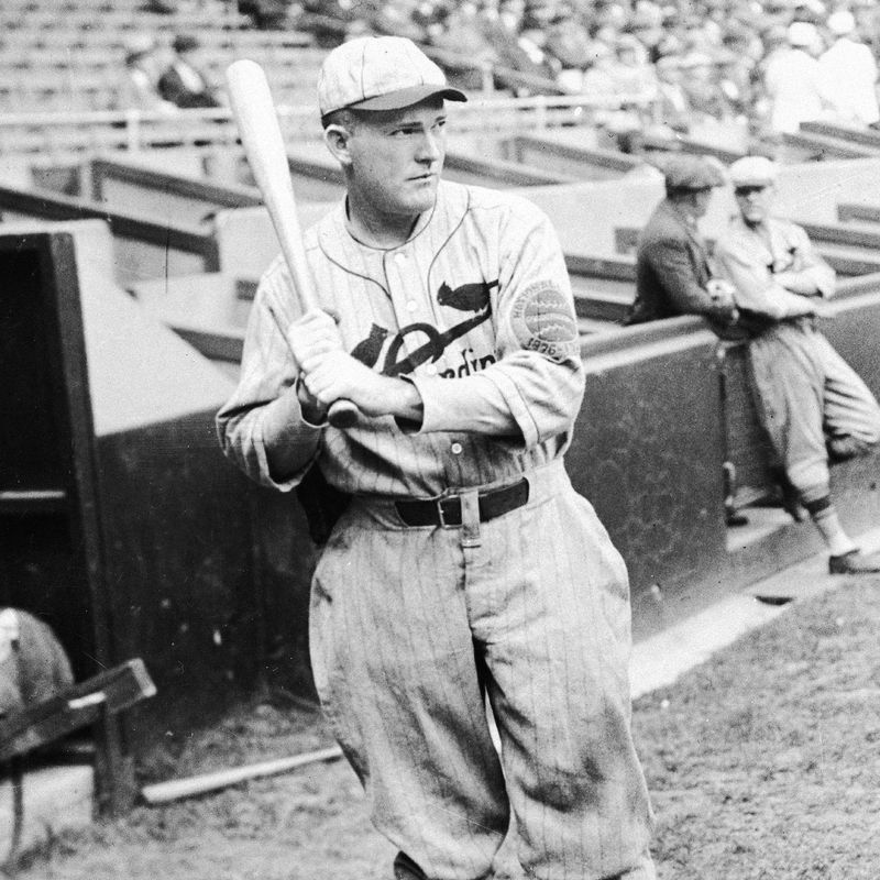 Rogers Hornsby in batting stance