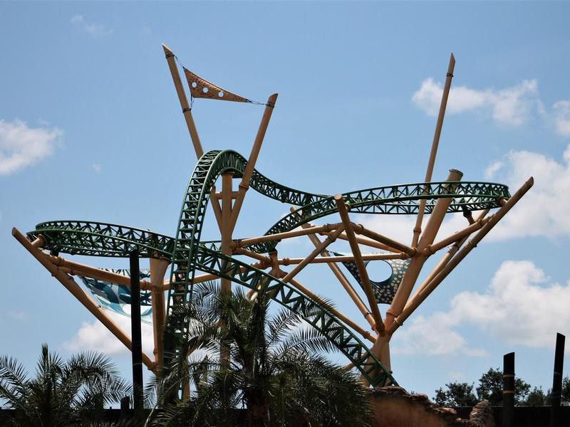 Roller coaster in Busch Gardens, Florida