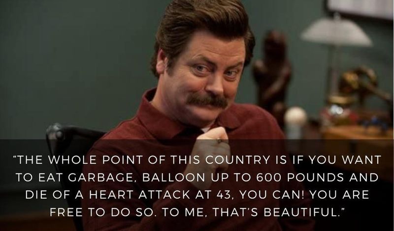 Ron Swanson quote about freedom