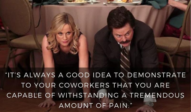 Ron Swanson quote about pain