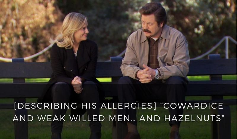 Ron Swanson's allergies