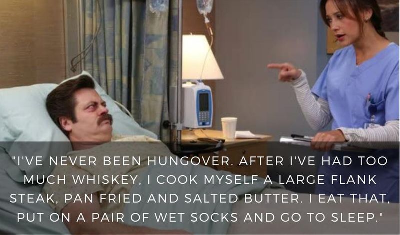Ron Swanson's hangover cure