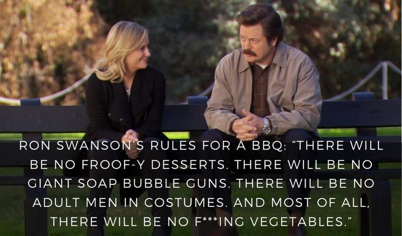 Ron Swanson's rules for a BBQ