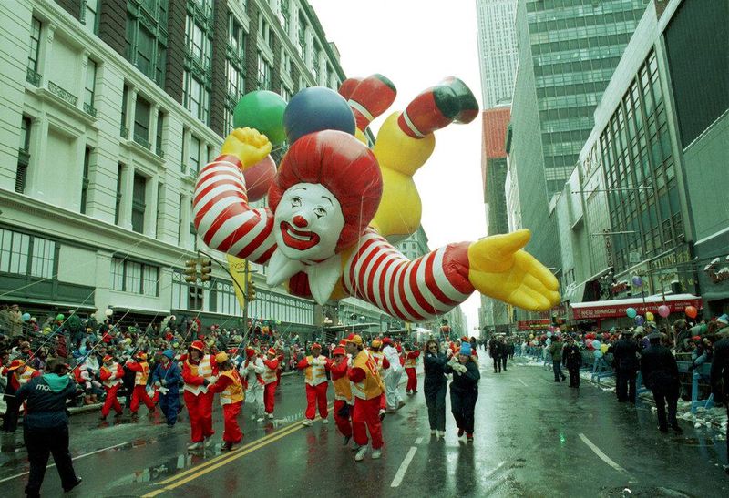 Ronald McDonald in 1989 Macy’s Thanksgiving Day Parade