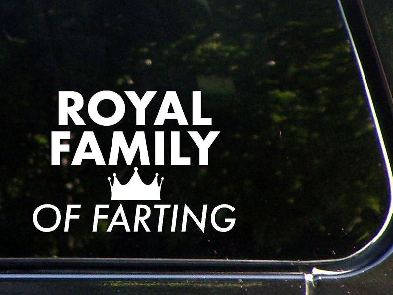 Royal family of farting bumper sticker