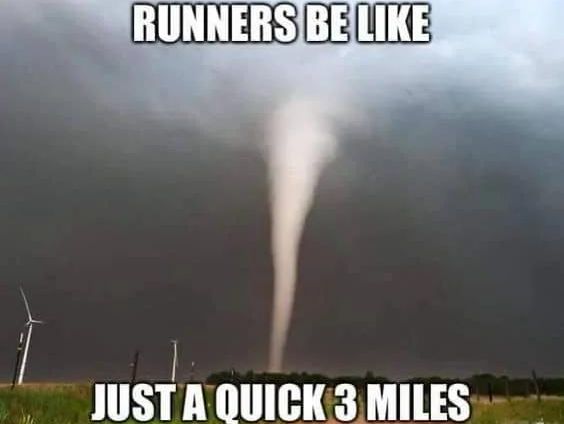 Running in bad weather meme