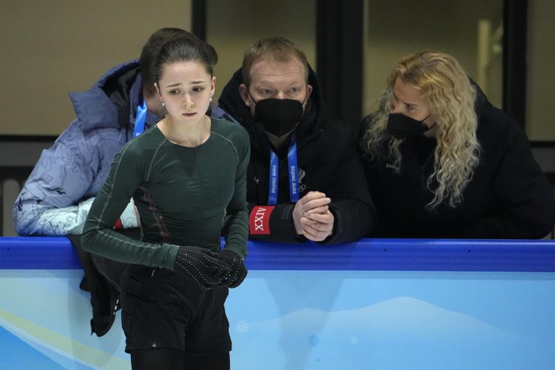Russian figure skater Kamila Valieva at the 2022 Winter Olym;ics in Beijing, China