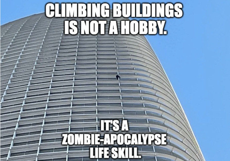 Salesforce Tower free climber